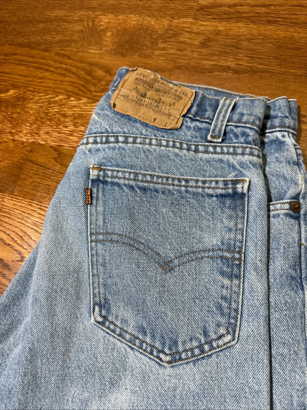 Vtg USA Levi's Jeans Mens 32x30 Denim Relaxed Fit Orange Tab 30x28.5 - Measured